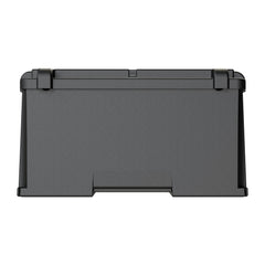 NOCO HM408 captive lid detail highlighting easy access and secure fastening benefit