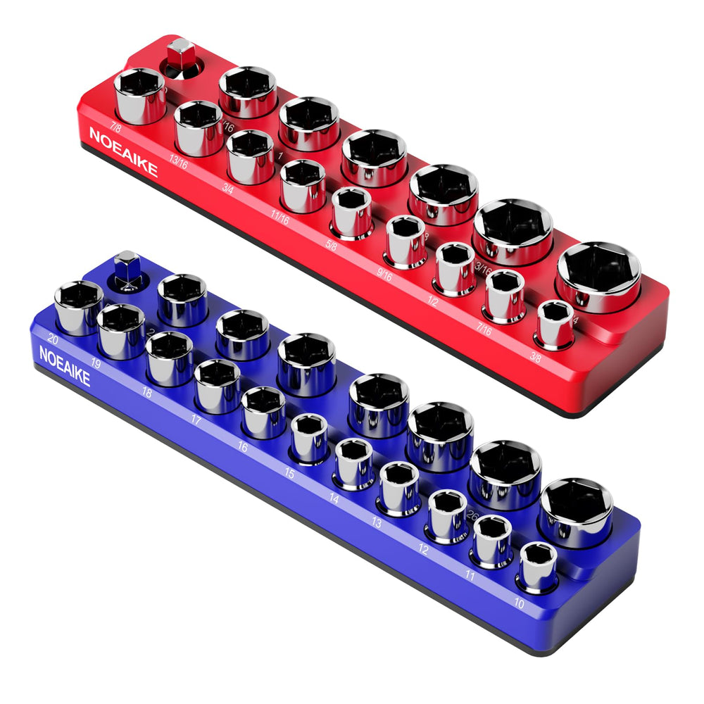 NOEAIKE front view showing two 35-position magnetic socket trays, improved organization