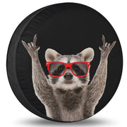 noilfasiki front view spare tire cover showing raccoon design and protection
