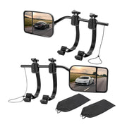 NOVCAPAR front packaging showing tow mirrors and accessories for quick identification and unboxing
