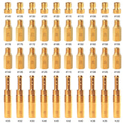 NOVINO front collection of 40 brass jets showing full kit and organization benefit