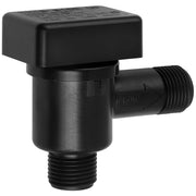 NOVINO front view of RV vacuum breaker check valve, showing compact replacement design and leak prevention