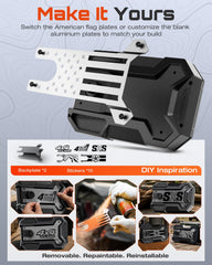 NOVSIGHT removable aluminum backplate and stickers for custom styling options