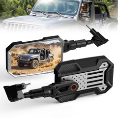 NOVSIGHT front view on Wrangler JL showing wider field of vision for safer lanes