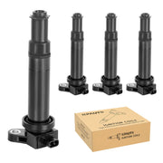 NPAUTO front packaging showing four ignition coils and clear fit info benefit accurate selection