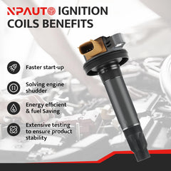 NPAUTO ignition coil close-up texture highlighting durable housing for longevity
