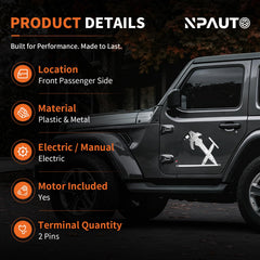 NPAUTO regulator motor close-up highlighting durable construction