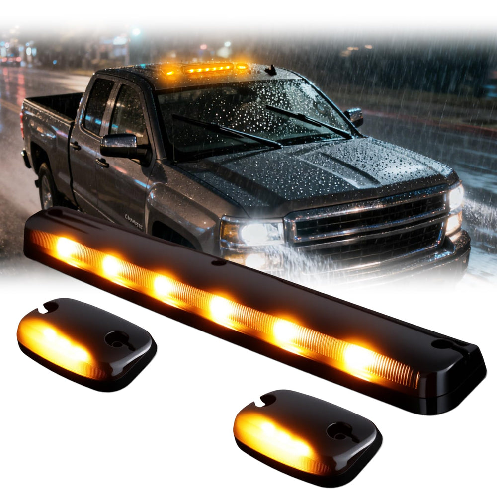 Nrgedzam front view installed on Silverado roof increases visibility