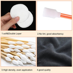 Nuanchu cotton swabs and discs detail for precise spot cleaning