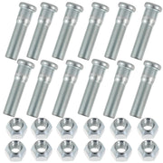 NUANJUYU front view of 12 studs and nuts kit showing complete set and convenience