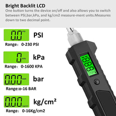 Number-one LED flashlight lighting valve stem for fast and accurate night checks