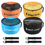 NVAAV front view of four packed storage bags showing neat organization and easy access