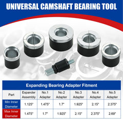 NYXOVA tool in use removing cam bearing with controlled pull for safety