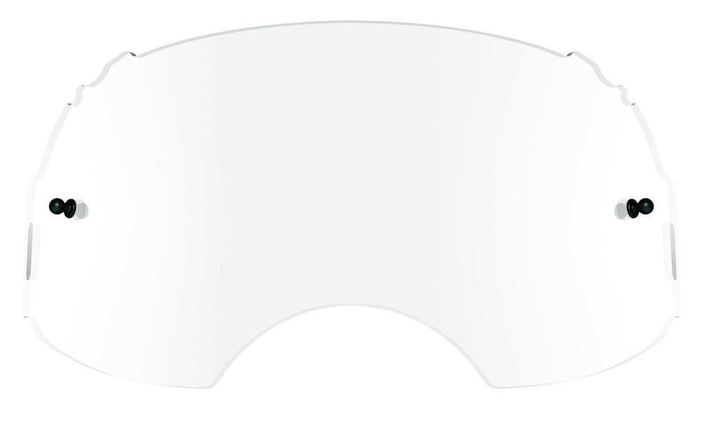 Oakley Airbrake clear replacement lens front view showing full field of vision benefit