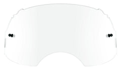 Oakley Airbrake clear replacement lens front view showing full field of vision benefit
