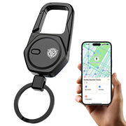 Oaridey front view showing sleek black tracker and visual identification benefit