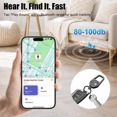 Oaridey keychain clipped to backpack strap providing secure travel attachment