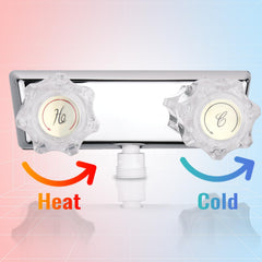 OasisFlow side profile showing diverter valve and full-spray outlet reliability