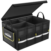 Oasser front view of trunk organizer showing sturdy structure and compartments