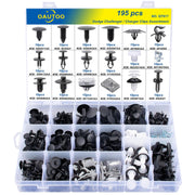 OAUTOO front packaging showing 195-piece clip assortment and easy identification benefit