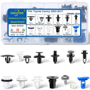 OAUTOO front packaging showing 140-piece Camry clip assortment and organized tray benefits
