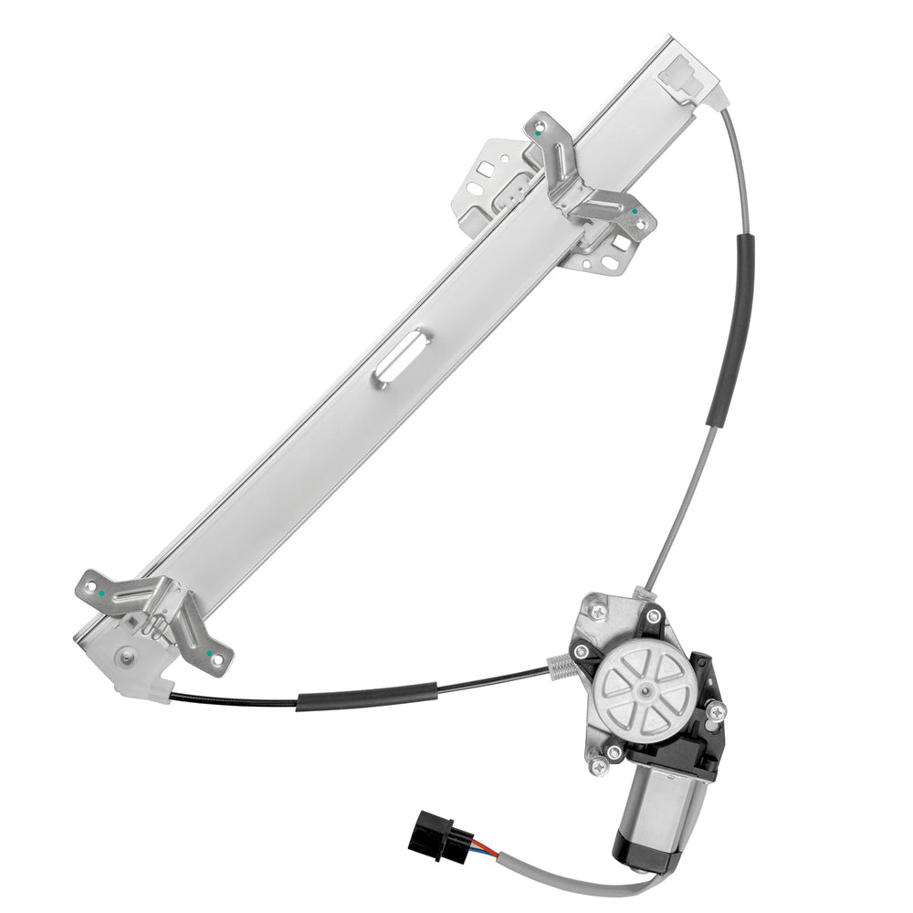 Obaee front right regulator assembly front view showing fit and function