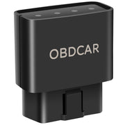 OBDCAR device front view showing compact design and plug-and-play benefit