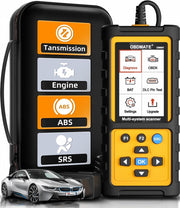 OBDMATE front view of OM901 scanner showing compact handheld design and quick access