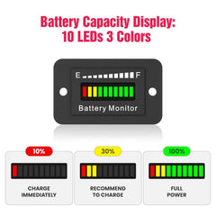 OBDResource close-up of 10-segment LED bar and color bands for precise monitoring