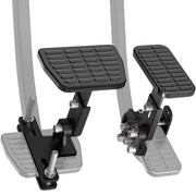 OceanicEcho front view of extenders mounted on pedals showing improved reach