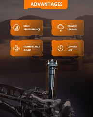 OCPTY shocks installed on vehicle front illustrating restored steering control and stability