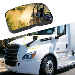 oddiyer left hood mirror front view shows clear reflective surface and improved visibility