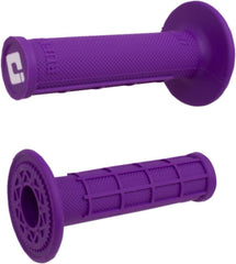 Generic ODI Ruffian purple front on handlebar showing fit and style benefit