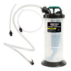 OEMTOOLS front view of extractor pump showing compact reservoir and handle, easy storage