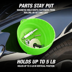 OEMTOOLS close-up of 6-inch bowl interior showing secure containment benefit