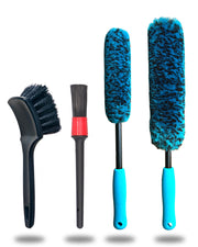 oesee front view of kit showing all four brushes and packaging, clear product overview benefit