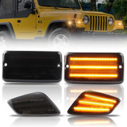 OFFKAT front lamp assembly showing fit and modern look for Wrangler TJ