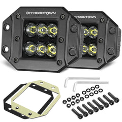 OFFROADTOWN front facing pod showing compact profile and bright output benefit