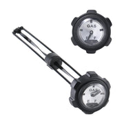 OFIG fuel gauge gas cap front view showing gauge and secure fit benefit