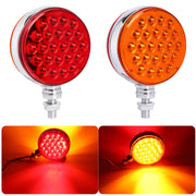OGATOO front view showing amber and red dual-face LEDs for improved visibility