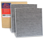 OIFILLIO front view of cabin filter two-pack showing clean packaging and fit
