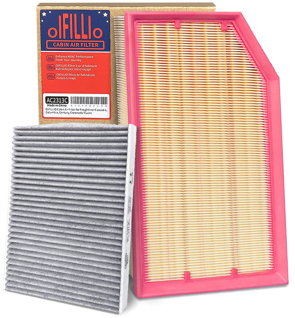 OIFILLIO front packaging showing complete engine and cabin filter kit benefits convenience