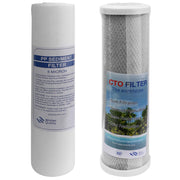 OKBA dual replacement filters front view showing cartridges and compatibility benefit