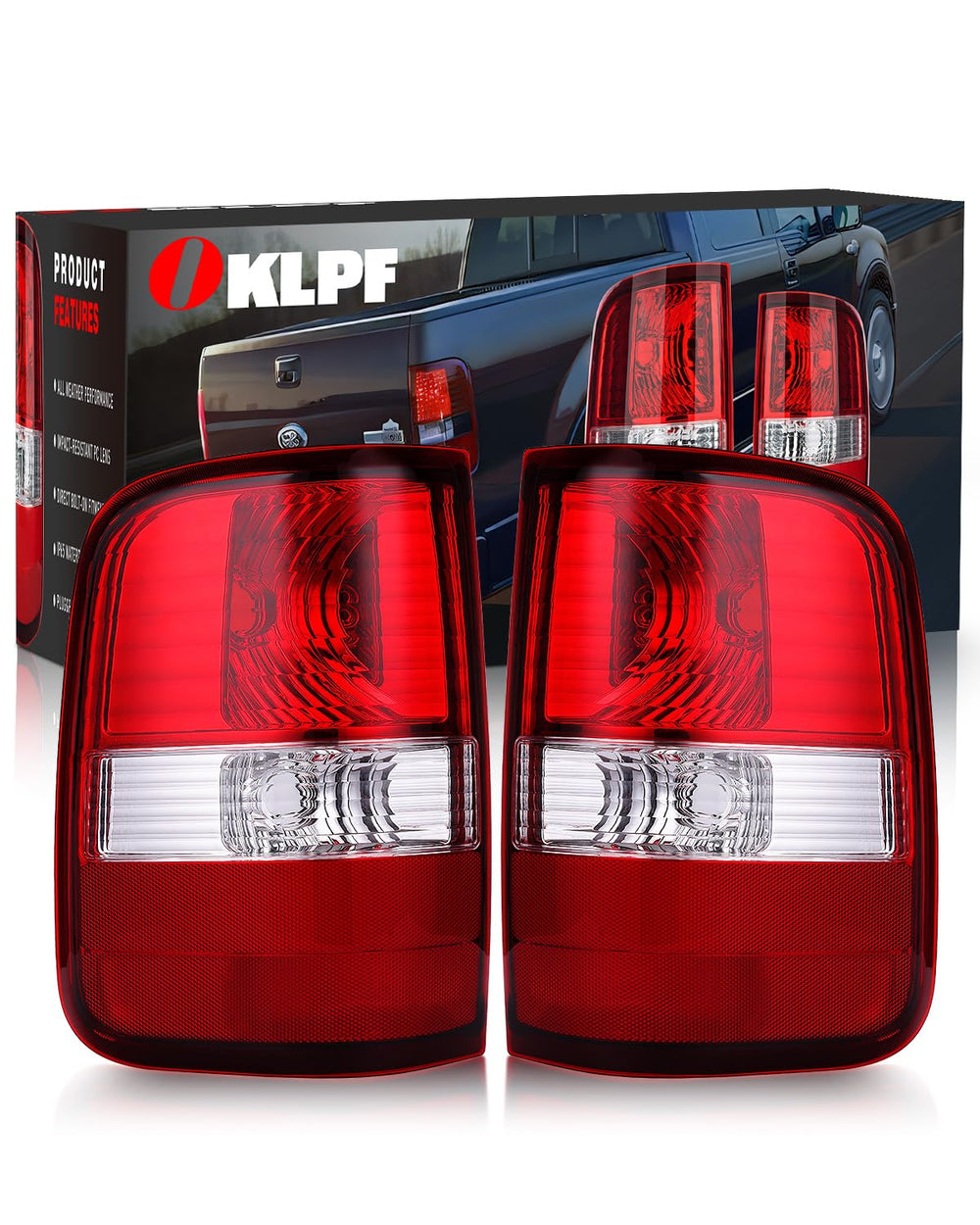 OKLPF front tail light assembly showing lens and fit for easy replacement