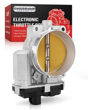 OKLPF throttle body front view showing mounting flange and ports for easy replacement