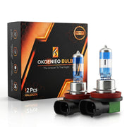 OKOENIEO front packaging showing H11 bulbs and benefits