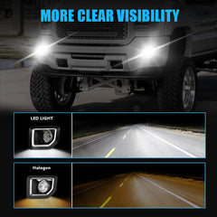 OKSIWA fog light installed in GMC Sierra bumper improving road clarity