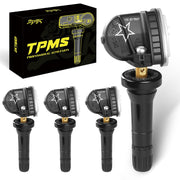 oktiger TPMS front-packaging showing four sensors and warranty card benefit