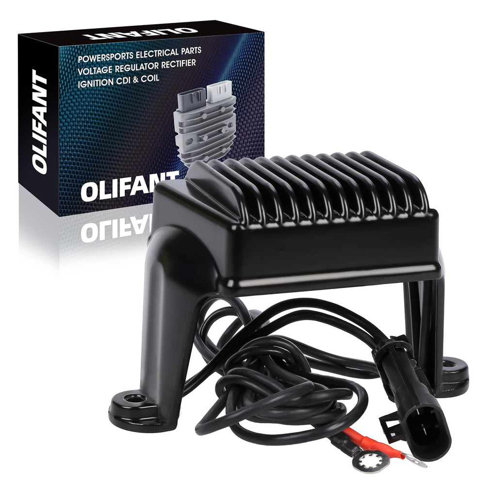 OLIFANT front view of regulator rectifier showing fit and finish benefits