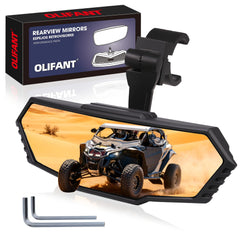 OLIFANT front-facing mirror mounted on roll cage expands rear visibility